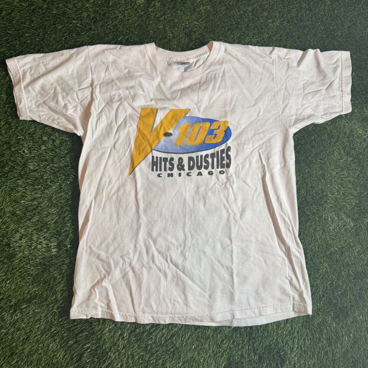 T-shirt 106.9 The Eagle Classic Hits – Taille M, Blanc, Imprimé Radio Rock – Occasion Très Bon état (petit Trou Au Col)