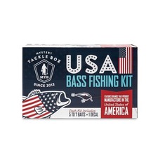 Mystery Tackle Box USA Bass Fishing Kit, 5~7 Baits for Bass