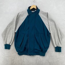 Christian Dior Monsieur Men's Teal Gray Color Block Track Jacket Size L