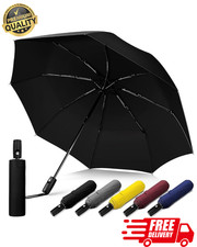Windproof Umbrella Compact Open Close UV Protection 8 Rib Portable Auto