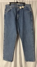 NWT Vintage Wrangler Hero Mens Light Wash Relaxed Fit Denim Jeans USA Size 42x32