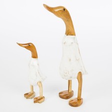 White Washed Bamboo Root Duck Fair Trade - DU-601