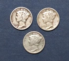 LOT OF THREE 1931-S MERCURY DIMES -- all Very Fine (VF) -- REDUCED!