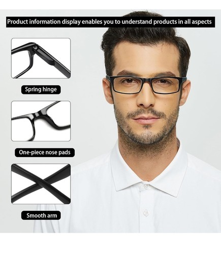 6 Pack Reading Glasses Traditional Frames for Men and Women +.50 - Bild 4 von 7