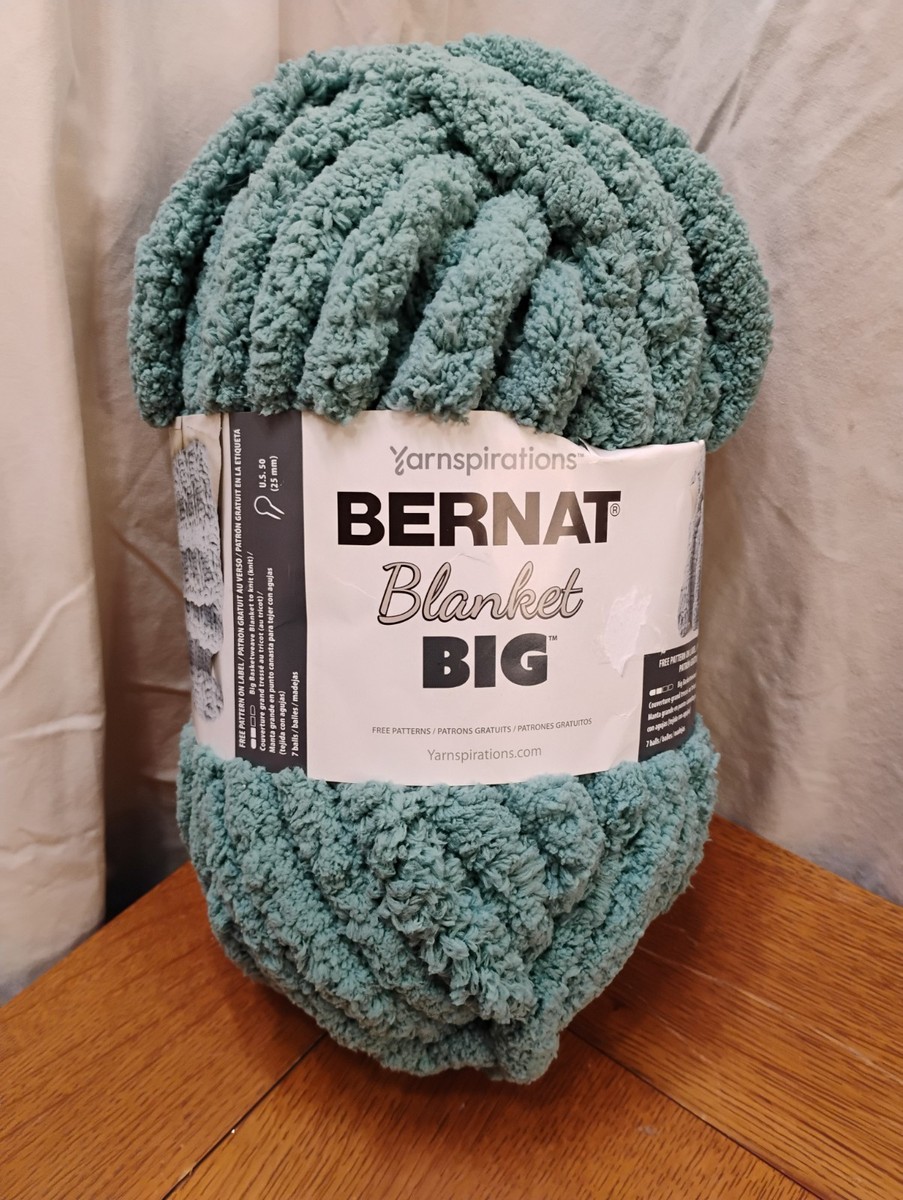 Bernat Green Blanket Yarn Package Of Skeins Bernat Softee Chunky Yarn Dark  Green Oz