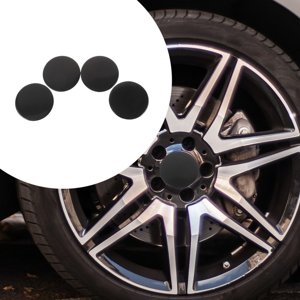 4Pcs Car Hub Caps 45Mm Black Aluminum Durable Center Cover Set | eBay ...