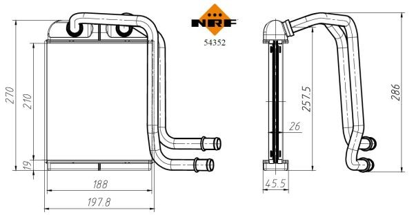 2x ✅Fits NRF 54352 HEAT EXCHANGER, INTERIOR HEATING  ⭐UK Seller⭐
