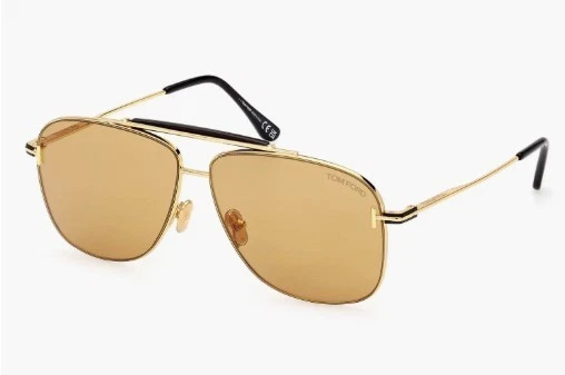 Tom Ford — MSRP $600 - TOM FORD Men's Jaden Metal 60mm Polarized Navigator Sunglasses