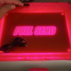 Full Send LED Lighted Rolling Tray Red Large Rectangle Plastic Glossy 1pc — photo 7