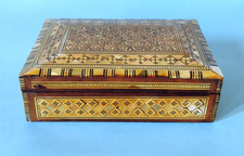 COFANETTO PORTAGIOIE IN LEGNO INTARSIATO MADREPERLA