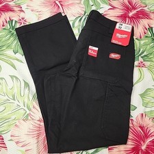 Milwaukee Men's Work Pants Straight Fit Sz 34x32 Black 7 Pocket Design NWT