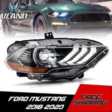VLAND Voll LED Scheinwerfer-Rechts für Ford Mustang 2018-2023 Frontscheinwerfer