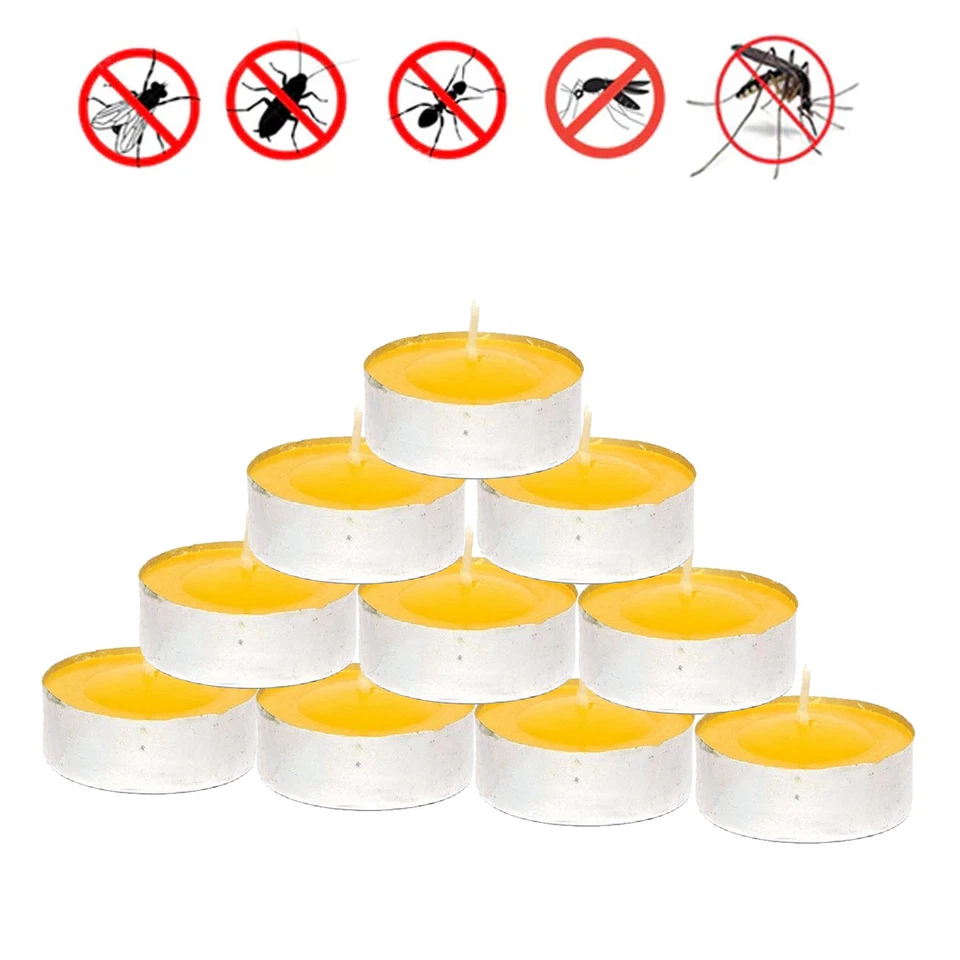 Price's Citronella 10 Teelichtkerzen Für Innen Und Außen - Bis Zu 4 Stunden - Bild 2 von 2