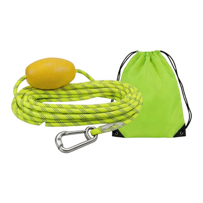 For Kayak Anchor Rope 19.7ft 39.4ft Neon Yellow with PVC Float and Steel Hook
