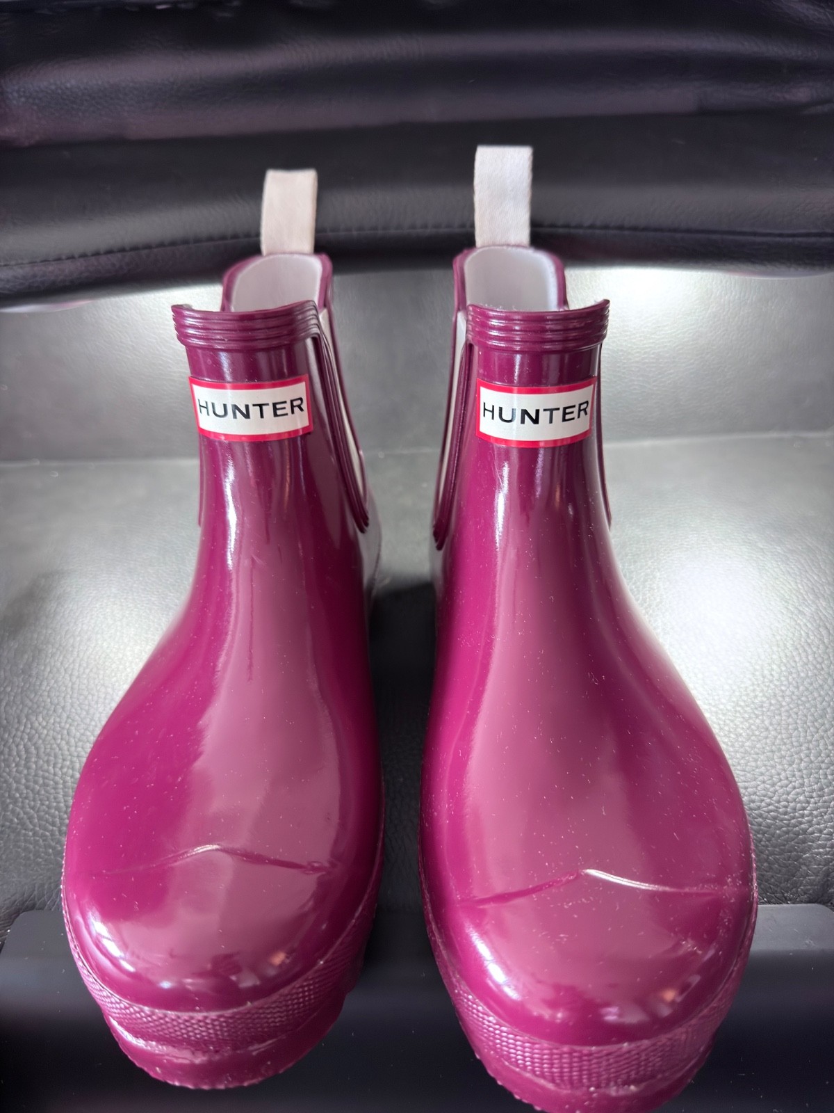 HUNTER Original Gloss Red Waterproof Chelsea Rain Boots
