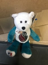 Vintage 1999 Limited Treasures Detroit Pistons Logo Team  Plush Bear New w/ Tags