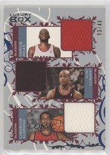 2006 Luxury Box Courtside Relics Triple Blue 3/49 Darius Miles Jarrett Jack 0a3