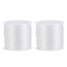 Elastic Cord DIY Making Stretchy String Craft Wire, White, 2 Rolls