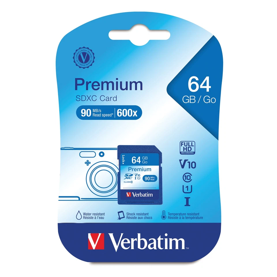 VERBATIM® 64-GB Class 10, UHS-1 V10 U1 Premium SDXC Memory Card - Image 3 of 3
