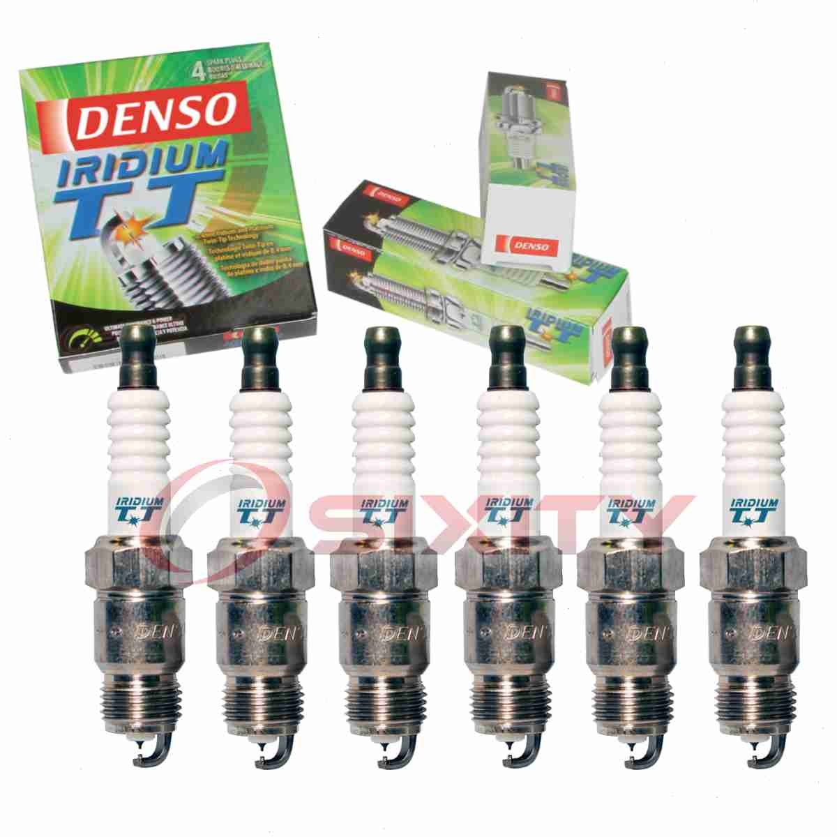 6 pc Denso Iridium TT Spark Plugs for 1970-1995 Pontiac Firebird 3.4L 3.8L pv
