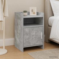Nachttische 2 Stk. Betongrau 40 X 36 X 60 Cm Holzwerkstoff