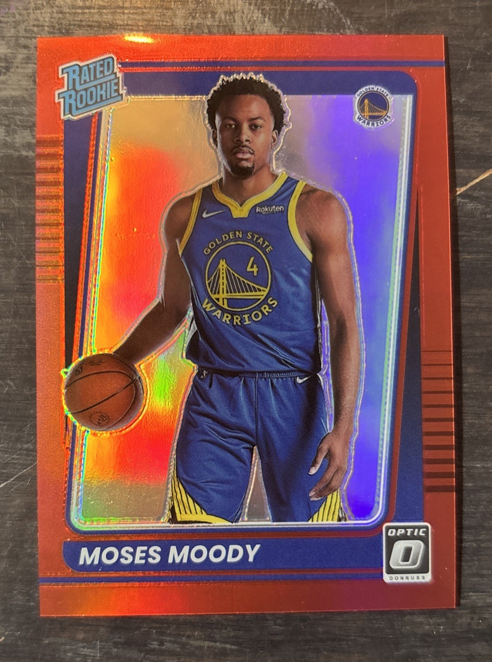 2021-22 Optic #184 MOSES MOODY RC Red Prizm #/99