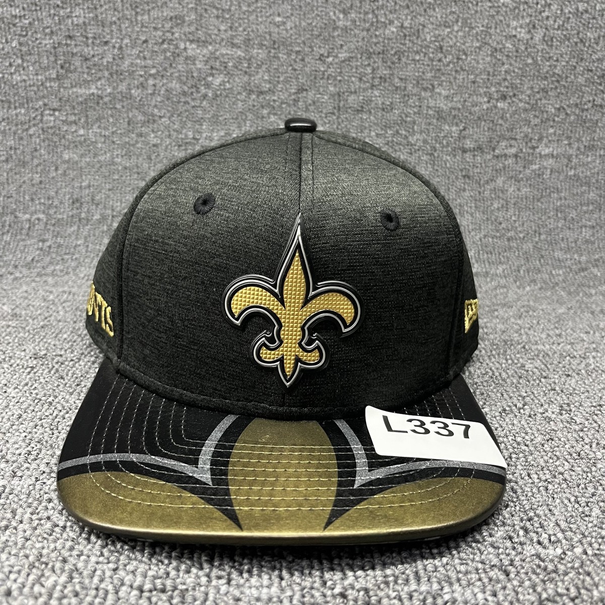 New Era 9FIFTY New Orleans Saints Youth Snapback Hat Graphic Brim Black Gold