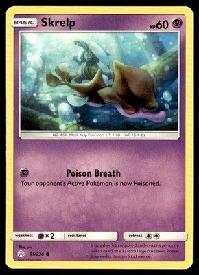 2019 Sun & Moon - Cosmic Eclipse Skrelp Basic/UNplayed #91