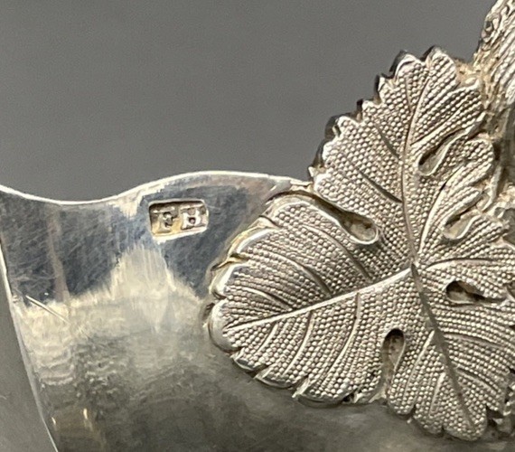 Cast English Sterling Silver Jam / Sugar Spoon Original Box 1852 Francis Higgins