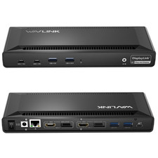 Laptop Docking Station Dual Monitor DisplayLink Dock 4K with 2HDMI 2DP 1Gbps LAN