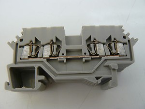 WAGO VDE0611 TERMINAL BLOCK 750V 1.5MM 10A (LOT OF 5 WITH END CAP)