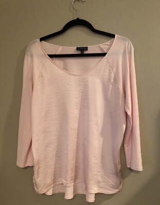 NEW Womens The Limited Pink Blouse Top Small S Shirt 3/4 Sleeve