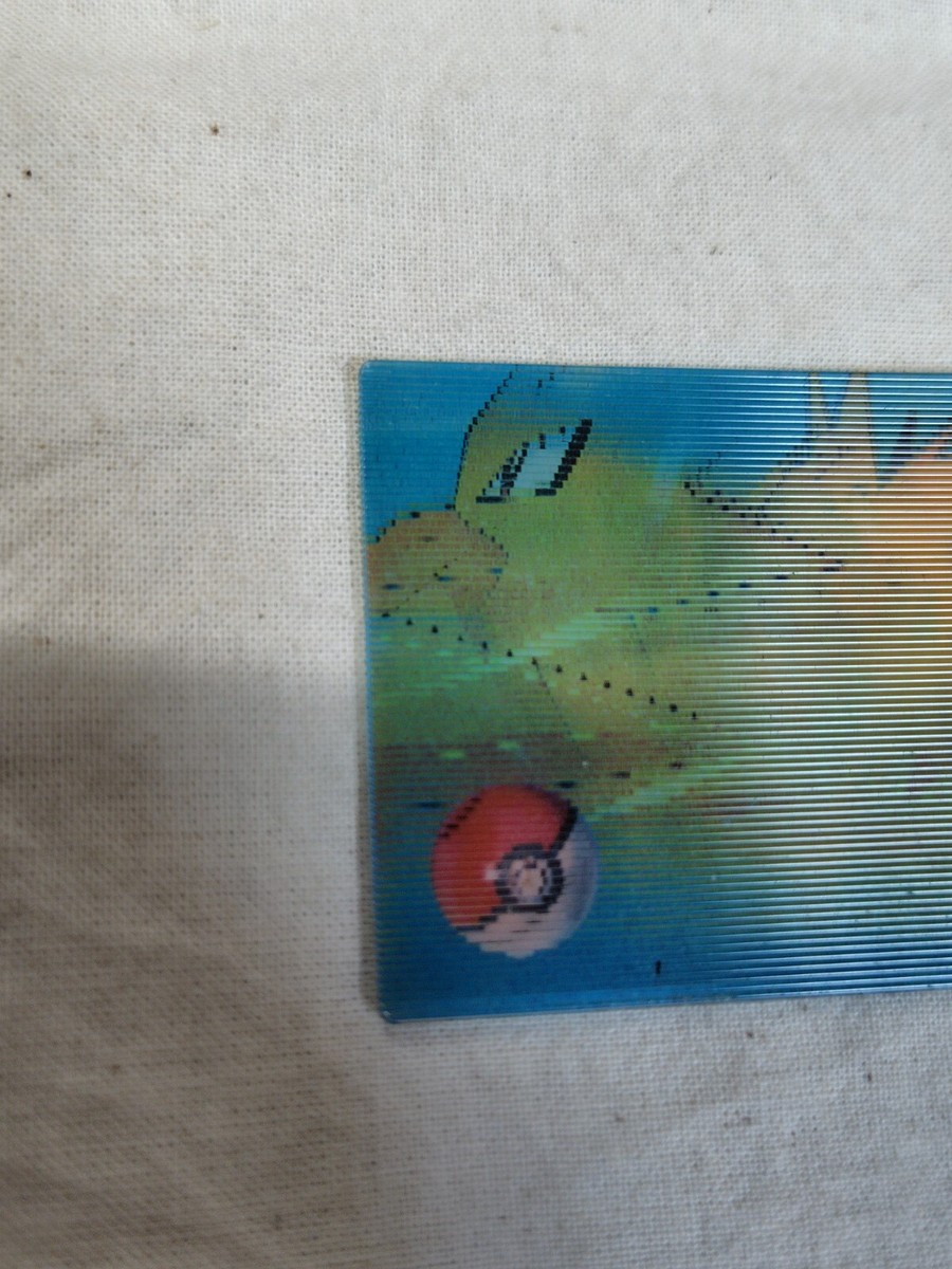 ぽぽ Zapdos 17 Japanese Meiji Super Change Card 3D Lenticular Pokemon