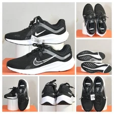 Nike Men's Quest 5 Road Running Shoes - Black/White DD0204-001