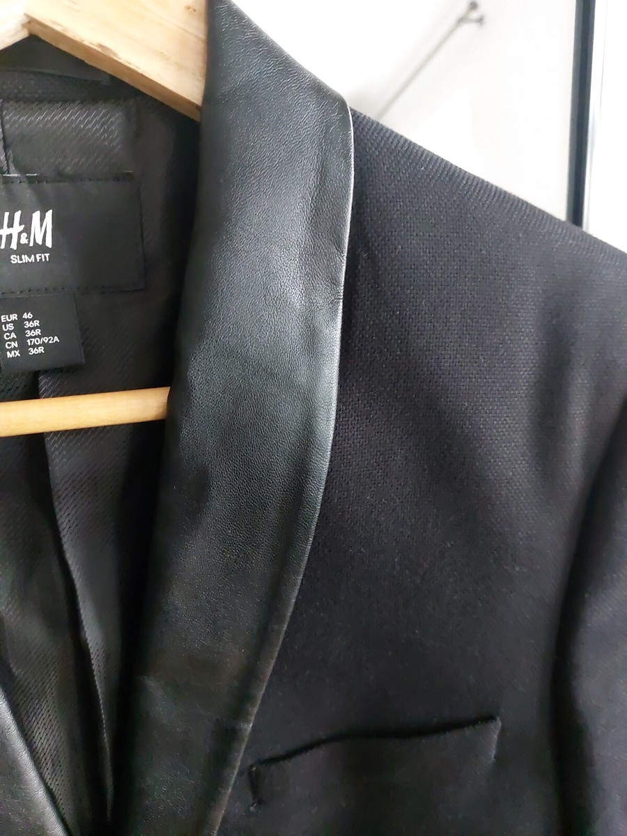 h&m leather blazer