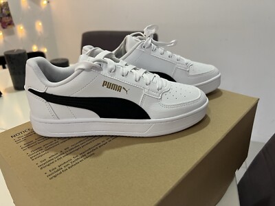 PUMA Unisex CAVEN 2.0 Sneaker, White Black-Gold, 36 EU