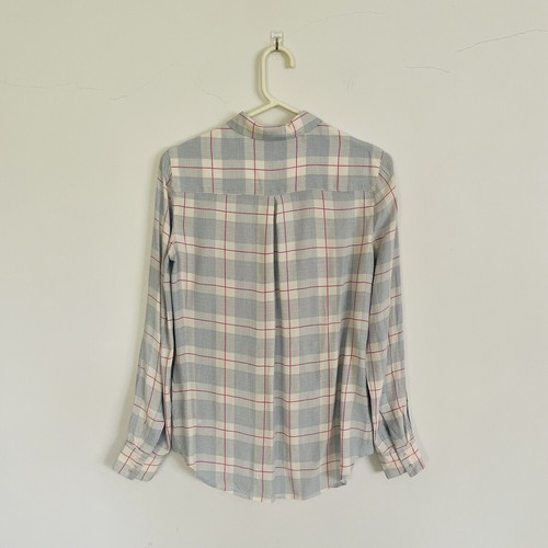 Tommy Hilfiger Womens Light Blue Check Shirt Blouse Top Smart Casual Size 4 - Picture 11 of 14