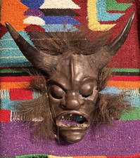 Indonesian  Vintage hand carved wood tribal mask. Direct From    Jakarta FREE SH