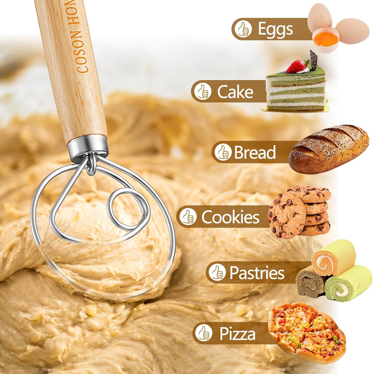 Pastry Blender Enakshi Hand Danish Whisk Kitchen Baking Tools