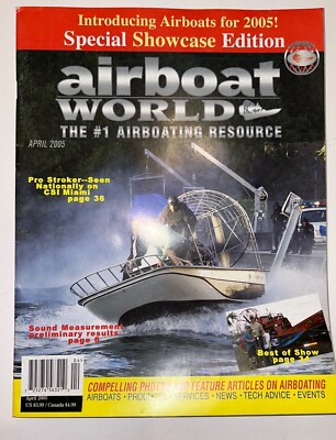 Airboat World Magazine Air Boat April 2005 Airboating Pro Stroker