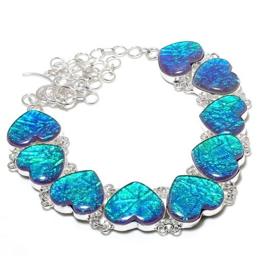 Australian Triplet Opal Gemstone Handmade 925 Sterling Silver Necklace Wife Gift - Picture 4 of 4