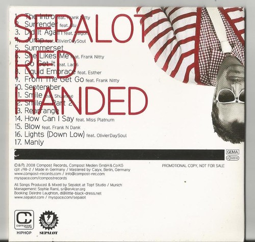 Sepalot - Red Handed US Promo CD 17 Tracks sehr guter Zustand D - Bild 2 von 2