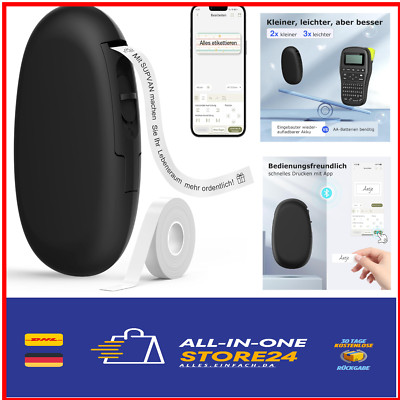 SUPVAN Etikettendrucker Mini Bluetooth Selbstklebend Zuhause Büro Labeldrucker