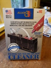 ALLSOP 3 VCR VHS Head,Tape Path, Tape Drive, CLEANER Model 61000
