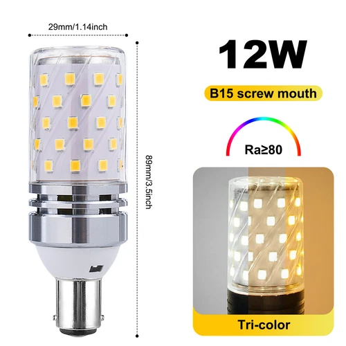 LED Corn Bulb E27 E14 B22 E12 B15 E17 12/16W 2835 60/80SMD Globe Lamp Spot Light - Picture 16 of 63