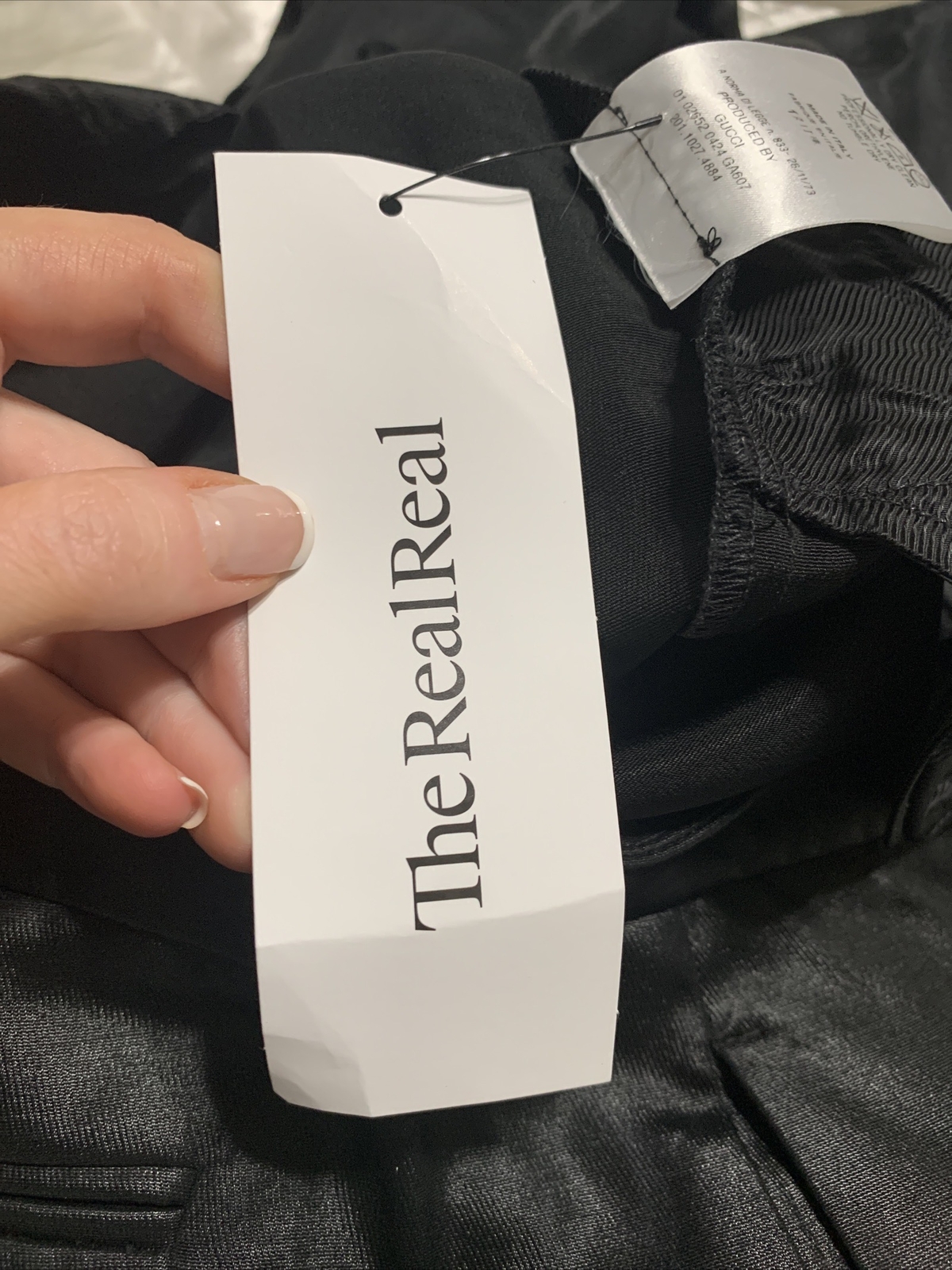 Gucci Authentic Solid Black Shine Fabric High Ris… - image 10