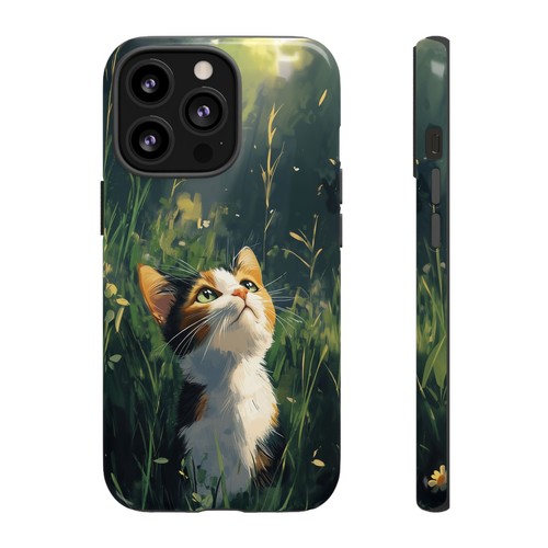 Calico Kitty Cat Grass Field - Phone Ink Cover Case for iPhone, Galaxy, Pixel - 第 100/281 張圖片