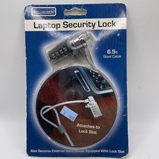 NEW Tech Universe Laptop Security Lock - 6.5 ft Steel Cable - TU1508