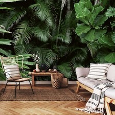 JUNGLE FOREST GREEN LEAVES Photo Wallpaper Wall Mural Modern Bedroom Living Room