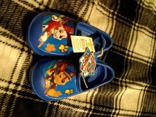 Toddler Boys Blue Paw Patrol Slip-On Clog Shoes Size s 5/6 Marshall Chase Eb10